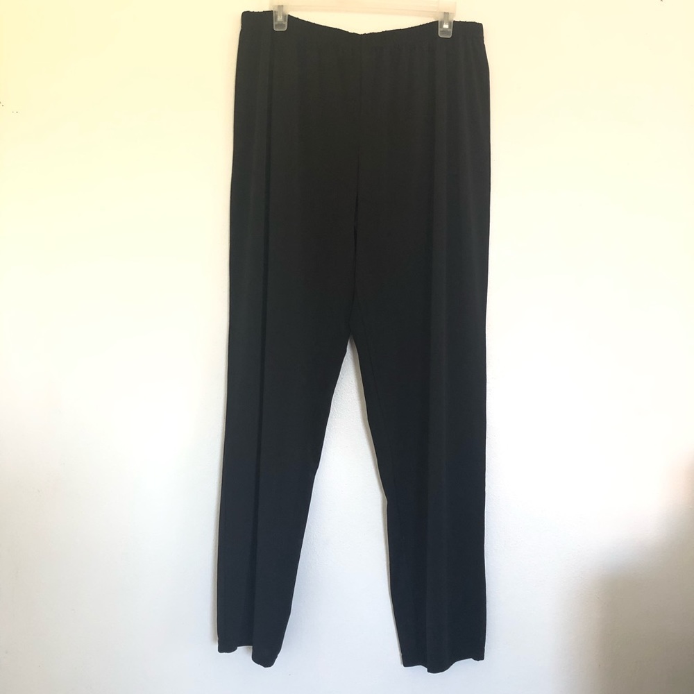 Black Wide Legs Stretchy Pants.